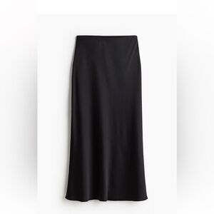 H&M Black Satin Maxi Skirt – Chic Flowing Style